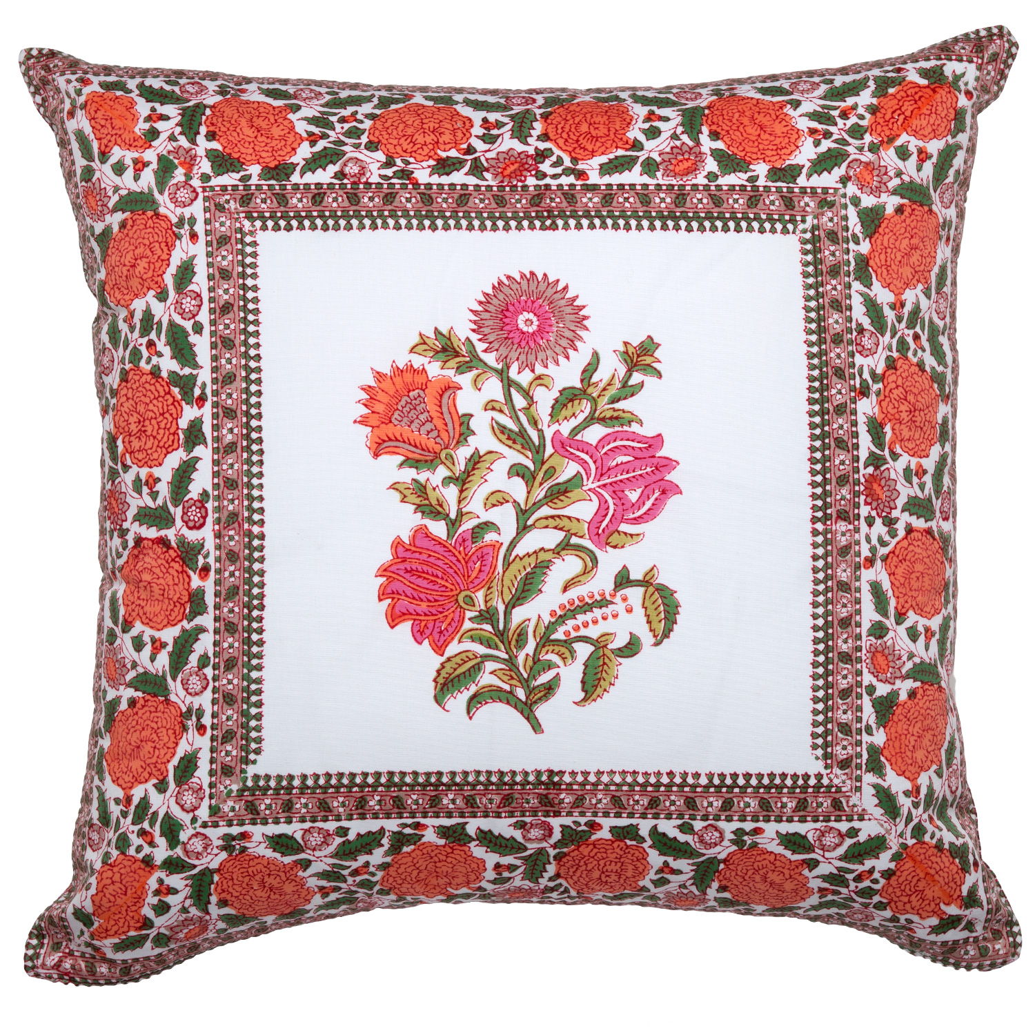 Sanya-Riyad Reversible Pillow Cover - Pink/Orange